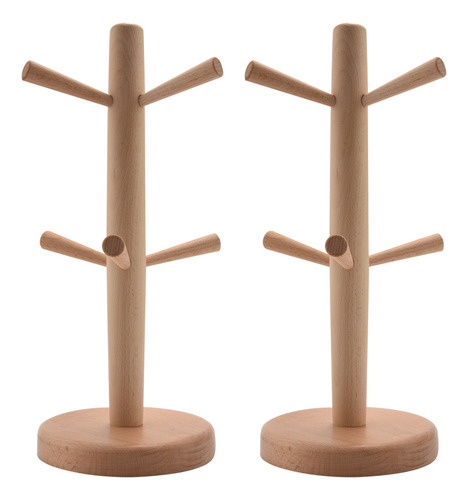 Estante De Madera Para Tazas Con Forma De Árbol, Soporte Par