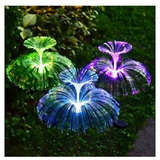 Luces Estaca Solares 2 Flor Medusa Jardín Colores Decoración