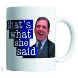 Taza Cerámica The Office - That's What She Said Azul + Caja