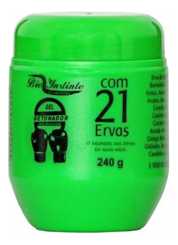  Gel Detonador 21 Ervas C/ Sebo De Carneiro 240g - Kit C/ 12 Tipo De Embalagem Pote