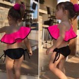 Biquíni Menina Moda Infantil Rosa Bloguerinha Top E Calcinha