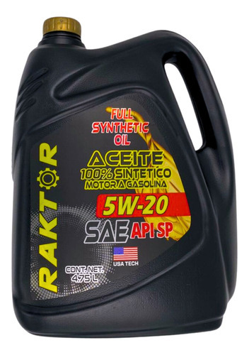Aceite Raktor Api Sp Sae 5w20 100% Sintético 4.75l