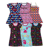 Kit 6 Vestidos Juvenil Feminino Roupa Menina Atacado