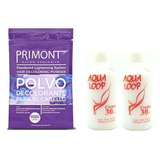  Polvo Decolorante Maximun Power Primont 70g + 2 Oxidantes Tono Deco