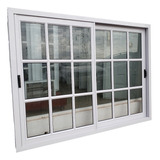 Ventana Aluminio 200x100. Vidrio Repartido