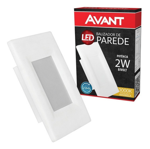 Balizador Led 4x2 Avant Lampada Para Escadas E Paredes Cor Da Luz Amarela