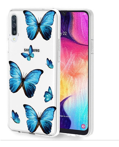 Funda Para Samsung Galaxy A50/a30s - Transparente/mariposas