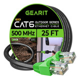 Gearit Cat6 Cable Ethernet Para Exteriores (25 Pies) Cca Con