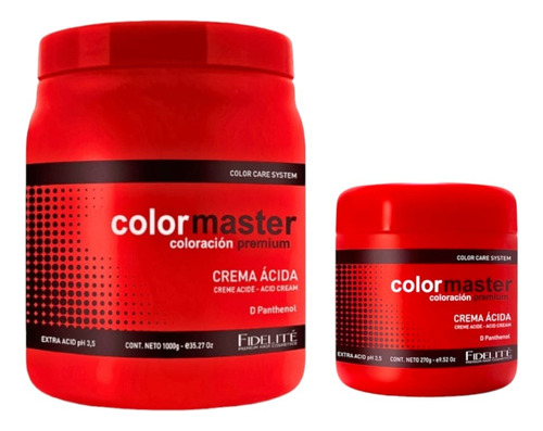 Fidelite Color Master Crema Extra Acida Pack X270g + X1000g