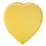 8 Pzas Base Pastelera De Cartón Corazón 25 Cm Dorada / Oro Color Dorado