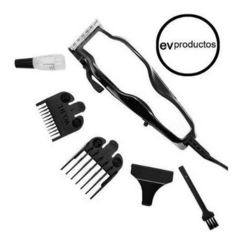 Maquina Para Cortar Cabello Wahl 6 Pz Negra + Estuche