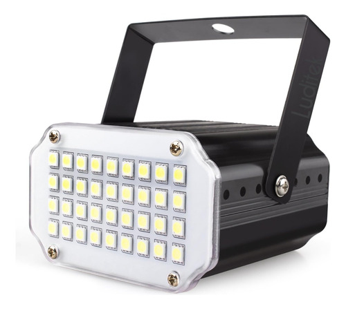 Flash Led Audiorítmico 12w Blanco 36 Led Strobe Luces Bolich