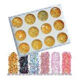 Glitter Decoracion Para Uñas Y Esmaltes 12 Varios Modelos