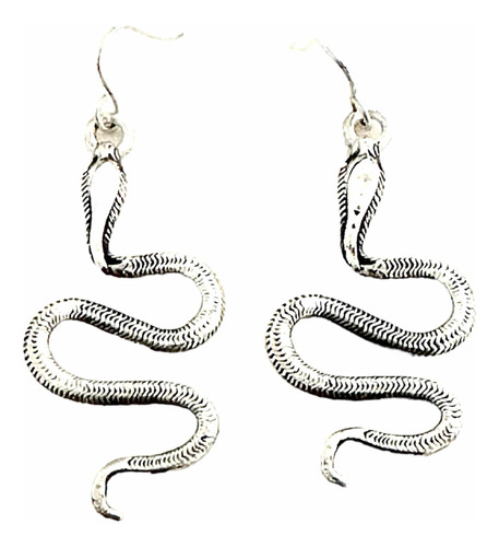 Aros Colgantes Serpiente Gr. De Plata. Sg- Joyería