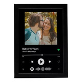 Quadro Personalizado Música Spotify Presente Namorados A4