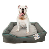 Cama Para Animales Perros Mascotas Gatos Cucha Acolchada Color Gris Diseño Liso