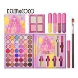 Maquillaje Infantil Niñas Maleta 83 Tonos + Set 5 Brochas