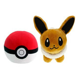 Kit Eevee Evolutions Con 2 Juguetes De Peluche Pokémon Eevee Pokebola