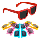 Anteojos Gafas Sol Bits Pack X 8 Lentes Pixelados Cotillon Color Surtidos