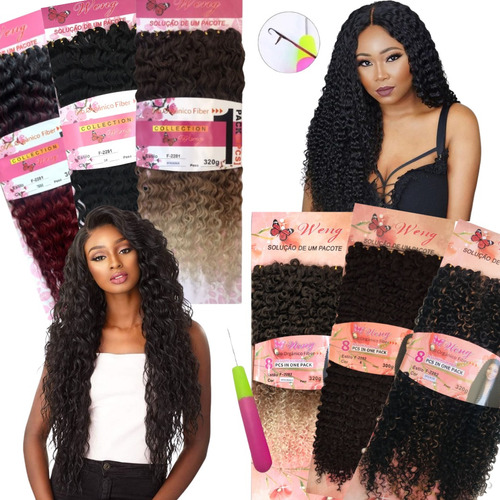 Cabelo Orgânico 300g P/ Crochet Braid 60c Ondulado Humanhair