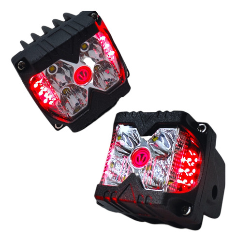 Faros Duallys Led Strobo Rojo Tipo Baja Maverick X3 Rzr