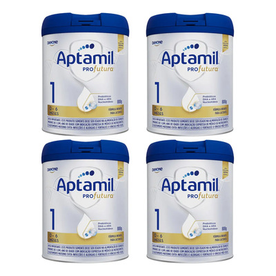 Fórmula infantil em pó sem glúten Danone Aptamil Profutura 1 em lata - Kit de 4 de 800g - 0 a 6 meses | Frete grátis