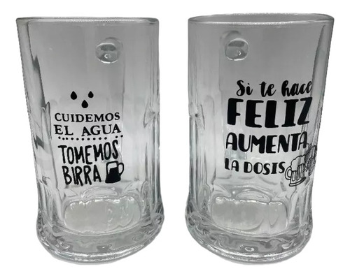 Vaso Jarra Cervecero Personalizado Vidrio 595 Ml