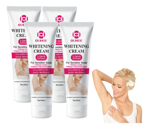 4×crema Blanqueadora Corporal Instantánea Áreas Intimas A