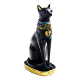 Estatua De La Diosa Bastet Figura De Gato Egipcio Escult [u]