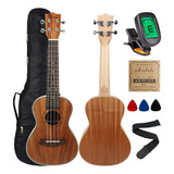 Ukelele De Concierto Kulana Deluxe, Madera De Caoba Con Encu