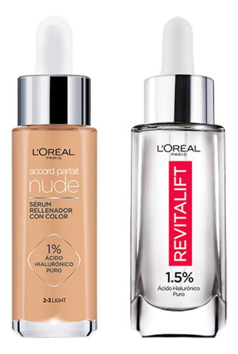 L'oréal París Kit Rostro: True Match Sérum + Sérum Ácido Hia