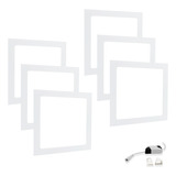 Kit 6 Painel Led 25w Embutir Quadrado Branco Morno/neutro