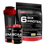 Kit Six Protein 900g+ Bcaa 4,5 100g+ Zma Drol 120 Cápsulas