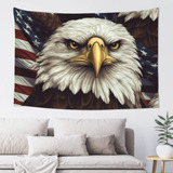 Adanti Bald Eagle Print Tapestry Decorative Wall Soft Wide .