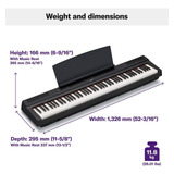 Yamaha P125 - Piano Digital De Acción Con 8 Teclas Con Fuent