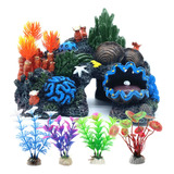 Plantas Decoración Acuario Pecera Y Arrecife De Coral 5 Pcs