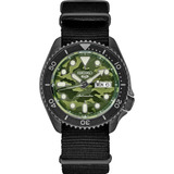 Relógio Seiko 5 Sports Srpj37 Para Homens Automático Preto D