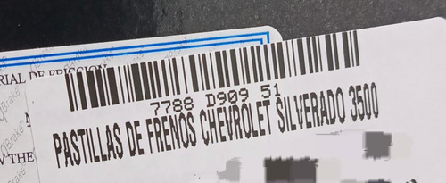 Pastillas De Freno Chevrolet Silverado 3500 Foto 4