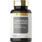 Picolinato De Cromo 360 Tabletas 1000mcg Chromium Picolinate Sabor Sin Sabor