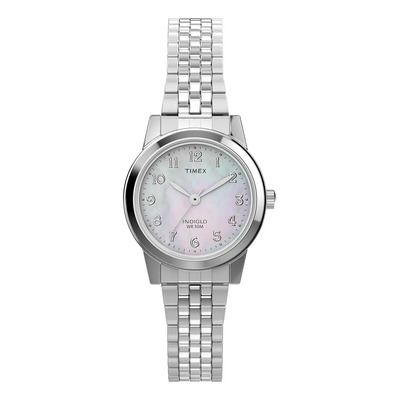 Reloj Timex Tw2w352006p Dama 3 Manecillas Plata Madre Perla | Meses sin interés