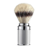 Brocha De Afeitar The Shaving Co. De Metal Cromado Vintage. Unisex. Cerdas Sinteticas Especialmente Diseñadas Para Un Afeitado Perfecto