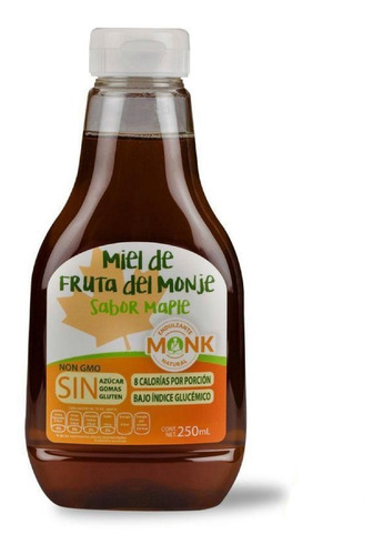 Miel Monk Endulzante Natural Fruta Monje Sabor Maple 250ml