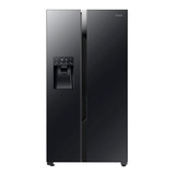 Heladera Inverter Vondom Sbs 605 Black Inox Con Freezer 605l