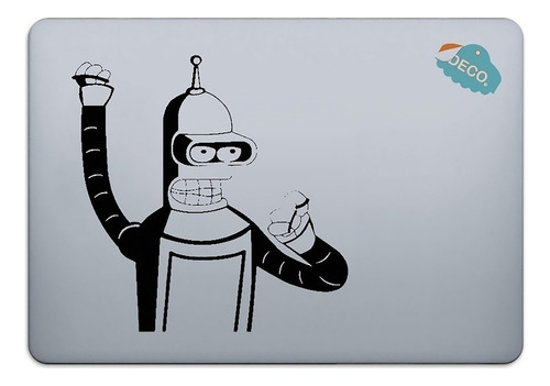 Stickers Para Laptop  O Portatil  Bender Futurama Mod2