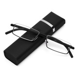 Gafas De Lectura De Medio Marco Para Presbicia Con Funda