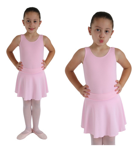 Roupa De Ballet Infantil Completa Regata Rosa Kit Bale Rosa