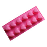 Molde De Silicone Coração 12 Cavidades Para Chocolate