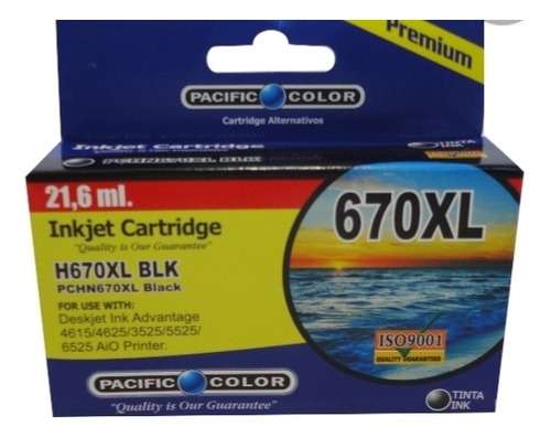 Cartucho De Tinta Alternativo Hp N°670 Black