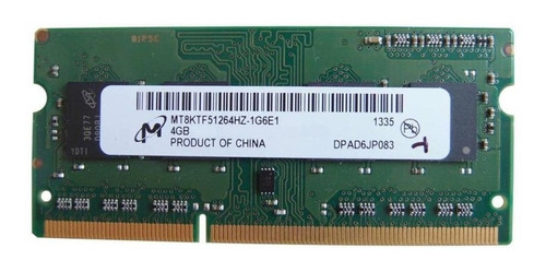 Memoria Ram Color Verde 4gb 1 Micron Mt8ktf51264hz-1g6e1