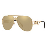 Lentes Sol Versace Ve2255 Medusa Iconic Metal Pilot Italy 63